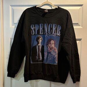 Vintage 90s Style Spencer Reid Criminal Minds Oversized Sweatshirt L